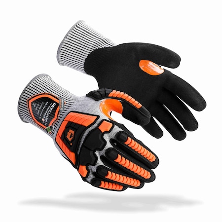 Defender Safety Cut Resistant Coated Gloves, Cut Level A6 , Palm and Fingers , Textured , S 1 PR DXG-E21-618S